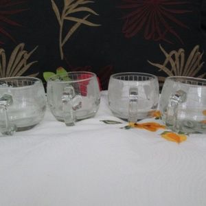 Vintage Nestle Nescafe World Map Globe Clear Mugs